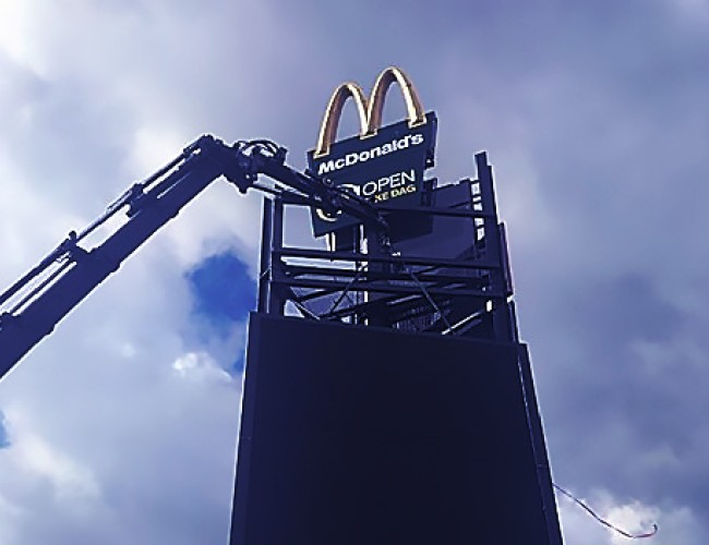 Achterconstructie LED display Snelweg